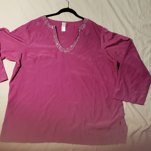 Avon Tunic Silky Pink Jewel neck - Picture 4 of 8